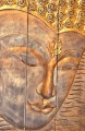 Tête de Bouddha en poudre dorée bouddhisme
